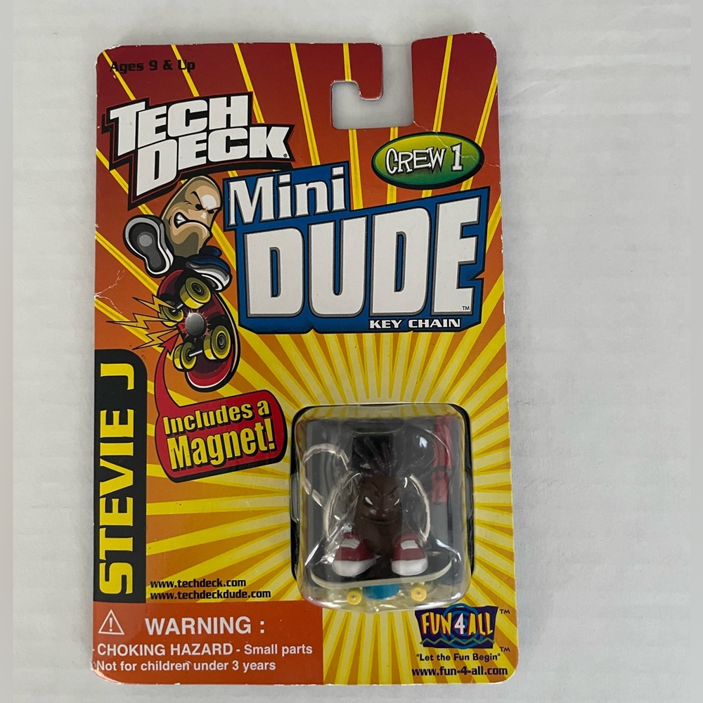 Vintage Tech Deck Mini Dude ‘Stevie J’ Key Chain